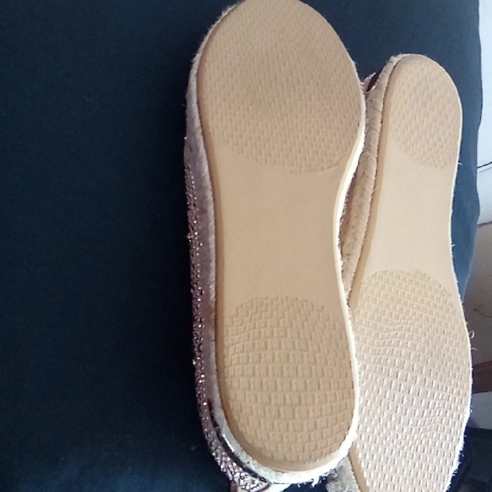 Stuart Weitzman Gold Beaded Espadrilles